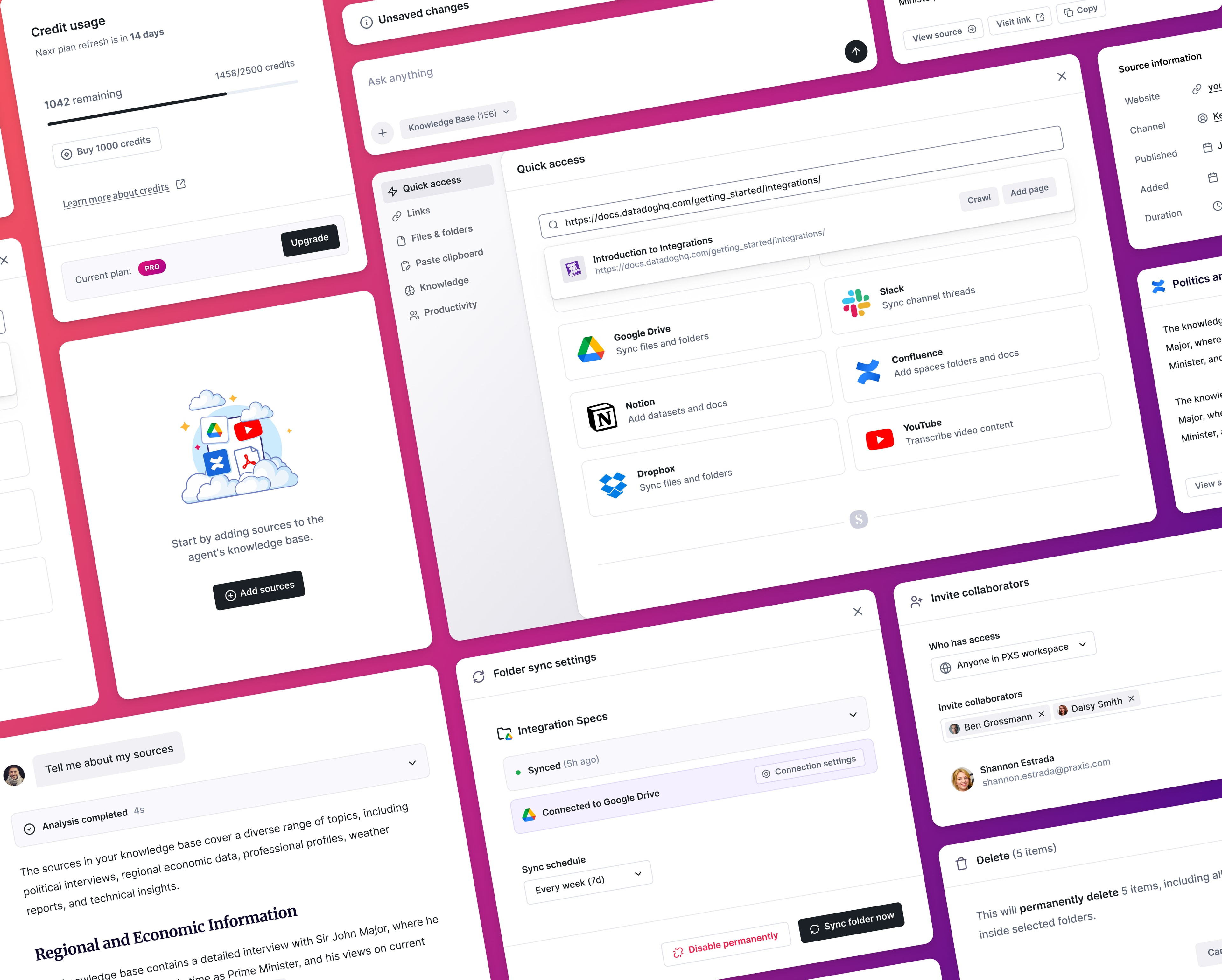 A large array of user interface components arranged in an offset grid